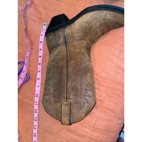Durango Tan Leather Western Cowboy Boots Size 6.5 M Womens - Picture 10 of 11